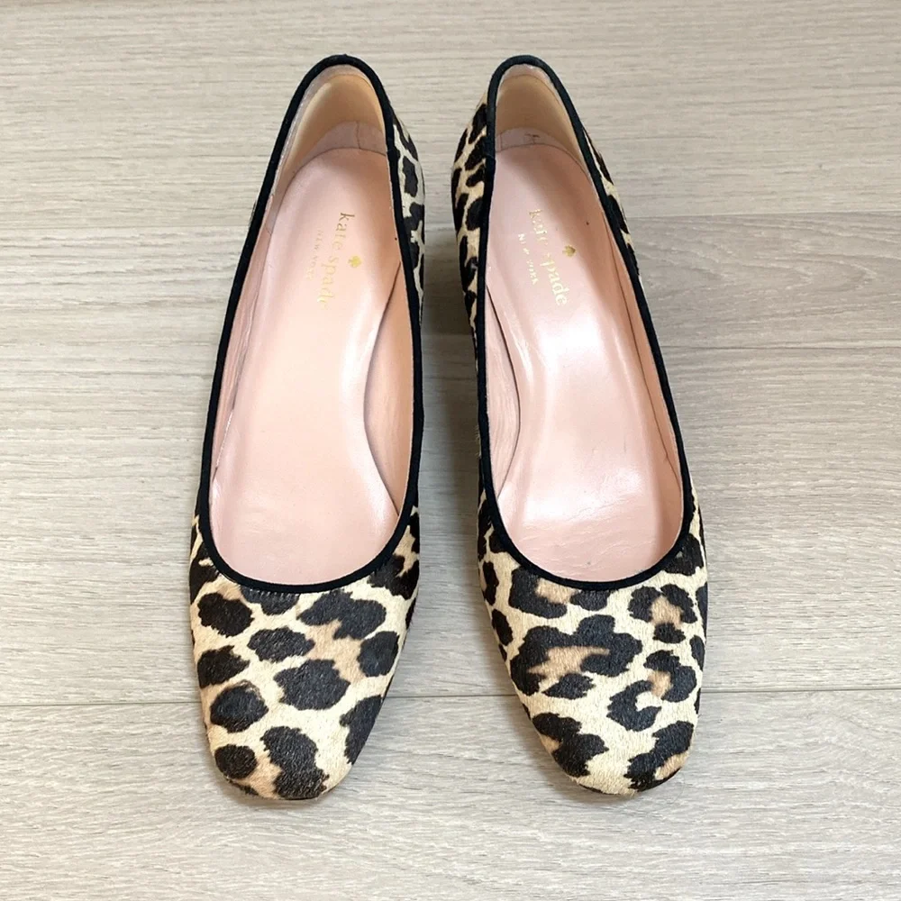 kate spade Leopard Print Ballet Flats - Tan/Black